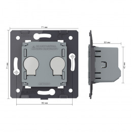 Двухклавишный сенсорный выключатель Livolo (механизм) VL-FC2-2G