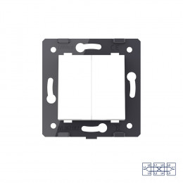 Двухклавишный перекрестный механический выключатель Livolo, цвет белый (механизм), VL-C7-K2SS-11