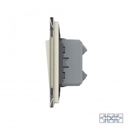 Одноклавишный перекрестный механический выключатель Livolo, 1 пост, цвет жемчужный