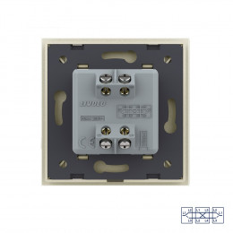 Одноклавишный перекрестный механический выключатель Livolo, 1 пост, цвет жемчужный