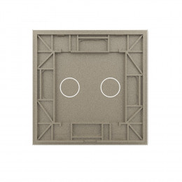 Панель для сенсорного выключателя Livolo, 2 клавиши, цвет шампань, стекло