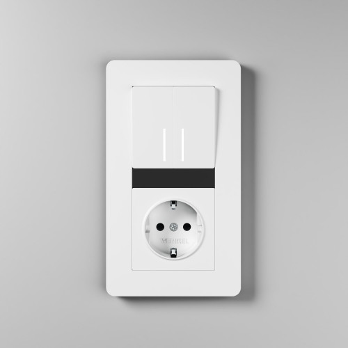 Купить Рамка из поликарбоната на 2 поста Split белый/черный, soft-touch в rum24.ru фото: 5