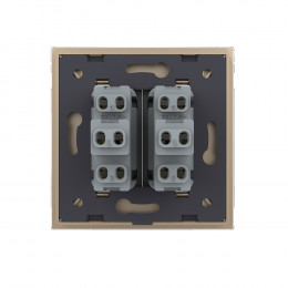 Механический выключатель Livolo 2 клавиши Золотой