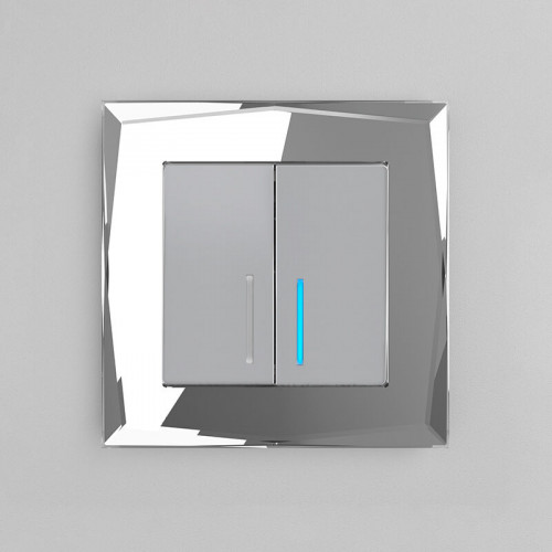 Купить Рамка из стекла на 1 пост Diamant зеркальный в rum24.ru фото: 2