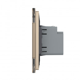 Розетка USB type C с блоком питания 45W Livolo1 пост Золотая VL-C7VUC-2AP