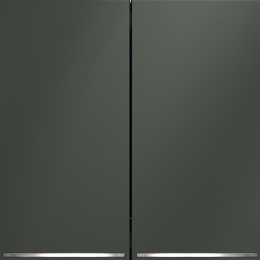 Выключатель встраиваемый VOLTUM S70 двухклавишный с подсветкой (титан) VLS020206