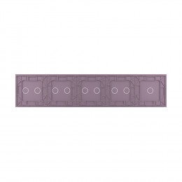 Панель для пяти сенсорных выключателей Livolo, 9 клавиш (1+2+2+2+2), цвет розовый, стекло