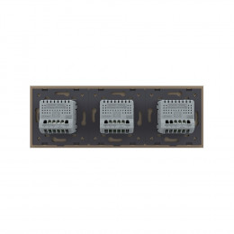 Сенсорный выключатель Livolo 6 клавиш (2+2+2), 3 поста Золотой VL-C706-13