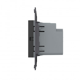 Розетка USB type C+A с блоком питания 36W Livolo, цвет черный (механизм) VL-FCUA18W.UC18W-2BP