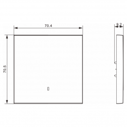 Клавиша для перекрёстного переключателя 1-я с подсветкой, сталь, серия S08 DS28737