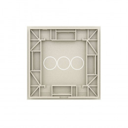 Панель для сенсорного выключателя LivoloTouch EU стандарт, 3 клавиши, цвет жемчужный, стекло