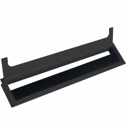 Кабельный громмет (лючок) в стол, 400*80мм, цвет: черный DCGR40080AN