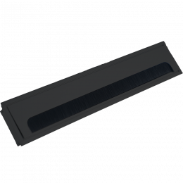 Кабельный громмет (лючок) в стол, 400*80мм, цвет: черный DCGR40080AN