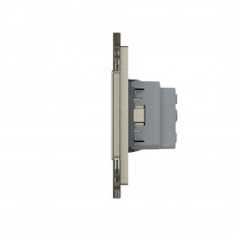 Розетка электрическая 16A Livolo, 4 поста, цвет шампань