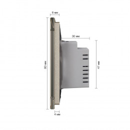 Трехклавишный сенсорный выключатель Livolotouch EU стандарт, 1 пост, цвет шампань