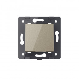 Одноклавишный механический выключатель Livolo, цвет шампань (механизм), VL-C7-K1-16