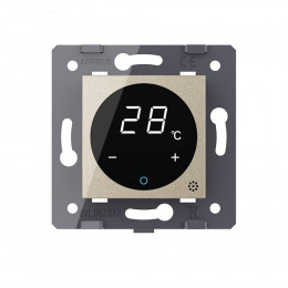 Терморегулятор пола Livolo 16А, сенсорное управление, датчик воздуха, датчик пола 5 м, цвет шампань (механизм)