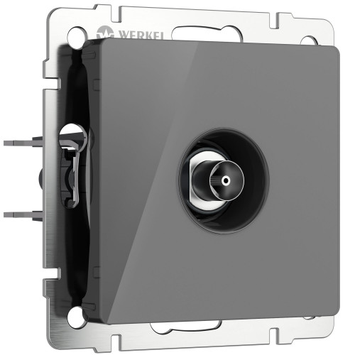 Купить ТВ-розетка оконечная (графит акрил) Werkel W1183044 в rum24.ru