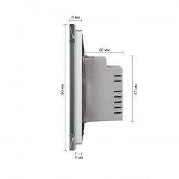 Трехклавишный сенсорный выключатель Livolotouch EU стандарт, 1 пост, цвет серый