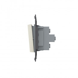 Двухклавишный механический выключатель Livolo, цвет жемчужный (механизм), VL-C7-K2-14