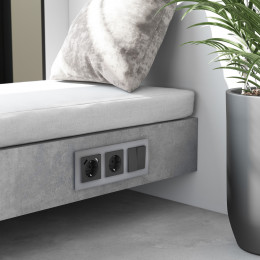 Рамка из стекла на 3 поста Senso серебряный soft-touch