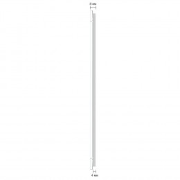 Панель вертикальная для трех сенсорных выключателей Livolo, 6 клавиш (2+2+2), цвет белый, стекло