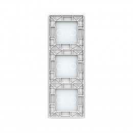 Панель вертикальная для трех сенсорных выключателей Livolo, 6 клавиш (2+2+2), цвет белый, стекло