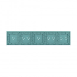 Панель для пяти сенсорных выключателей Livolo, 8 клавиш (2+2+1+2+1), цвет зеленый, стекло