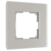 Купить Рамка из стекла на 1 пост Senso дымчатый soft-touch в rum24.ru
