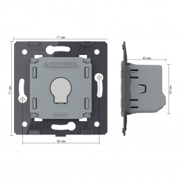 Одноклавишный сенсорный выключатель Livolo (механизм) VL-FC1-2G