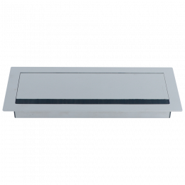 Кабельный громмет (лючок) в стол, 310*120мм, цвет: серебро DCGR310120S