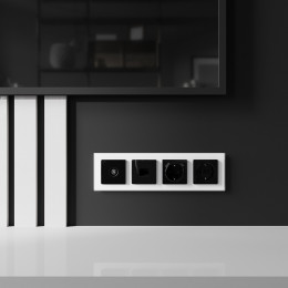 ТВ-розетка оконечная (черный акрил) Werkel W1183048