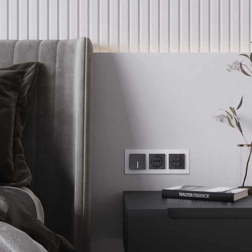 Купить Розетка с заземлением (черный акрил) Werkel W1171048 в rum24.ru фото: 3