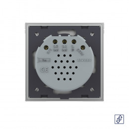 Сенсорный выключатель для жалюзи Livolo 2 клавиши 1 модуль Серый VL-C702W-15