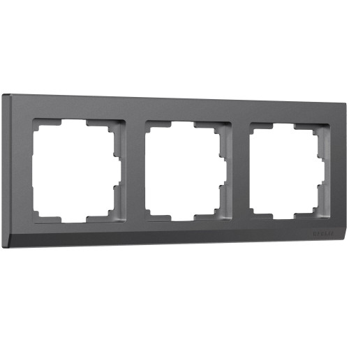 Купить Рамка из поликарбоната на 3 поста Stark графит матовый в rum24.ru