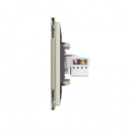 Розетка интернет двойная RJ-45 кат.6 Livolo, 1 пост, цвет жемчужный