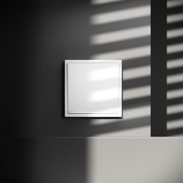 Проходной переключатель встраиваемый VOLTUM S70 одноклавишный с подсветкой (белый глянцевый) VLS010401