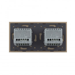 Сенсорный выключатель Livolo 2 клавиши (1+1), 2 поста Золотой VL-C701-13/VL-C701-13