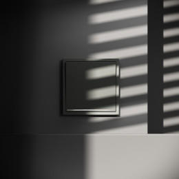 Выключатель встраиваемый VOLTUM S70 одноклавишный с подсветкой (титан) VLS010206