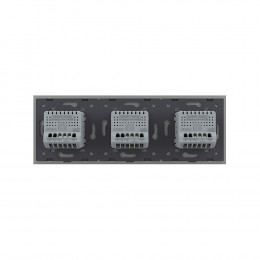 Сенсорный выключатель Livolo 3 клавиши (1+1+1), 3 поста Серый VL-C703-15