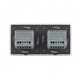 Сенсорный выключатель Livolo 2 клавиши (1+1), 2 поста Белый VL-C701-11/VL-C701-11