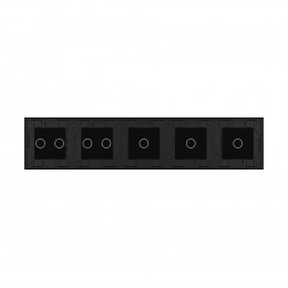 Панель для пяти сенсорных выключателей Livolo, 7 клавиш (1+1+1+2+2), цвет черный, стекло