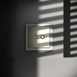 Розетка телевизионнная встраиваемая VOLTUM S70 оконечная TV+SAT, (сталь) VLS060405