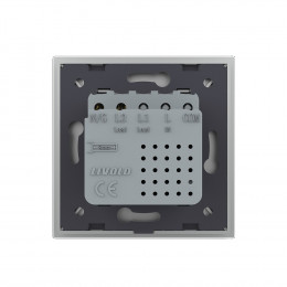 Розетка USB type C+A с блоком питания 36W Livolo 1 пост Серая VL-C7VUA18W.UC18W-2IP