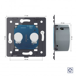Двухклавишная сенсорная кнопка Livolo (механизм) VL-C702H