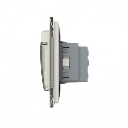 Розетка электрическая 16A с водонепроницаемой крышкой Livolo, 1 пост, цвет жемчужный