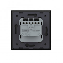 Розетка электрическая 16A Livolo, 1 пост, зажимы, цвет черный