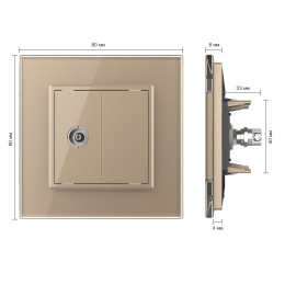 ТВ-розетка LIVOLO золотая VL-C791V-13