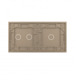 Панель для одноклавишного и двухклавишного выключателей LIVOLO золотая BB-C7-C1/C2-13