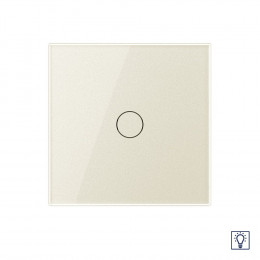 Одноклавишный сенсорный диммер Livolo, 1 пост, цвет жемчужный